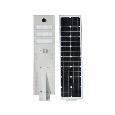 China aluminio solar todo de las luces de calle 50W en las luces solares al aire libre solares de un del LED de calle de la luz sensor de radar para la calzada proveedor